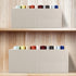 Fabric Storage Bin Box Foldable Cotton Linen Storage Basket with Wooden Handles Rectangular Cube Decorative Home Laundry Organizer Clothes Blanket...