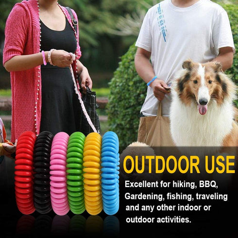 12 Pack Mosquito Bracelets, Mosquito Bracelets Outdoor for Adults and Kids, Individually Wrapped DEET-Free Waterproof Bands...
