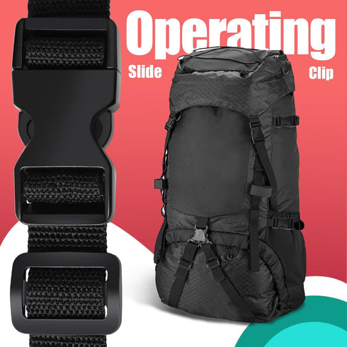 YGDZ Buckles 1", Buckles for Straps 1 inch 5 PCS, 10PCS Tri-Glide Slide Set, Plastic Quick Side Release Buckles Heavy Duty Dual Adjustable Strap C...