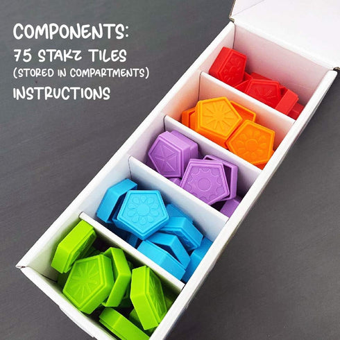 University Games | Stakz, Match-Stack-Win! The Tile-Laying Family Strategy Game for 2 to 4 Players, Ages 6 and Up from (01843)...