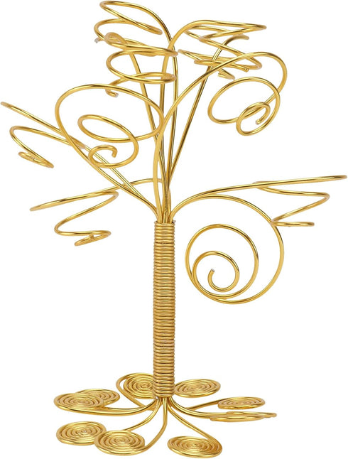 Cabilock Display Frame Air Plant Holder Stand Aluminum Tree Shaped Plant Display Rack Metal Plant Stand Planter Shelf Flower Pot Container Golden ...