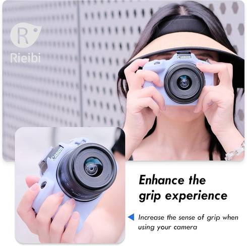 Rieibi EOS R50 Case, Soft Silicone Protective Case for Canon EOS R50 EOSR50 Camera, Lightweight EOS R50 Camera Case - Purple...