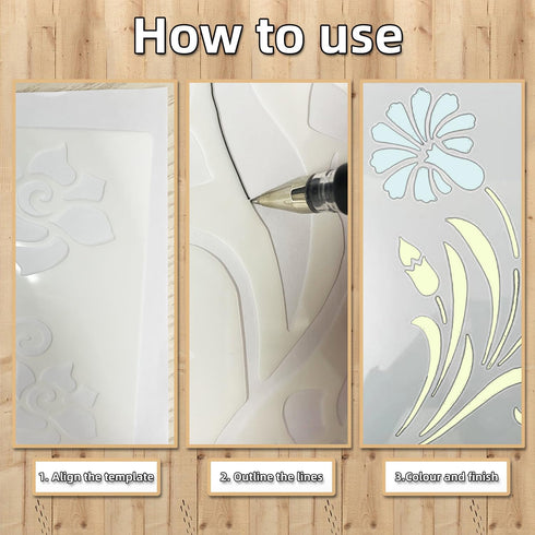 15 pcs Flower Stencils...