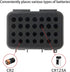 CR2 CR123A Lithium Battery Organizer Case, 28 Slots, Waterproof Hard Case for CR17345/CR16340/CR18350, Explosionproof Batteries Storage Holder for...