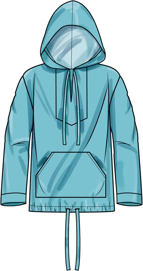 Simplicity Easy Children's, Teens' and Adults' Hoodie Sewing Pattern Packet, Code S9759, Sizes XS - L/XS - XL, Multicolor...