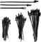 Push Mount Wire Ties, Snap in Zip Tie Automotive Clips Nylon Wire Harness Clips 3 Sizes of Cable Ties for Engine Bay Zip Tie Kit 150pcs...