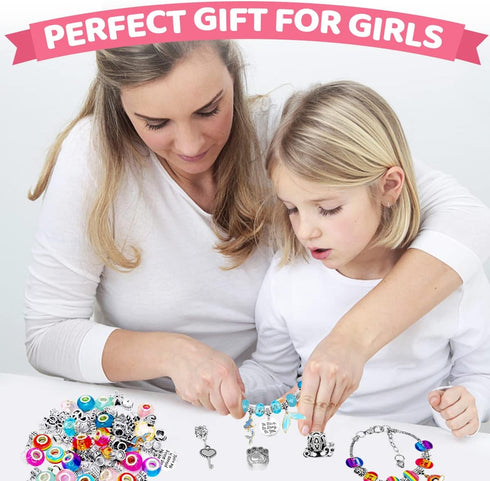 CH HAICHENG DIY Charm Bracelet Making Kit for Girls, Unicorn Bracelet Kit, Mermaid Unicorn Jewelry Making Kit for Girls Christmas Birthday Gift fo...