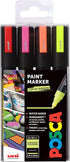 POSCA 153544858 2.5 mm Bullet Tip Waterbased Paint Marker - Assorted Colours (Pack of 4)...