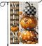 Fall Pumpkins Garden Flag 12x18 Inch Polka Dots Small Double Sided For Outside Thanksgiving Burlap Plaid Bowknot Welcome Yard Autumn Decoration...
