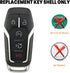 Key Fob Case Shell Fit for Ford Explorer Edge Mustange Fusion 5 Buttons Replacement Keyless Entry Remote Smart Key Fob Cover Casing with Button Pa...