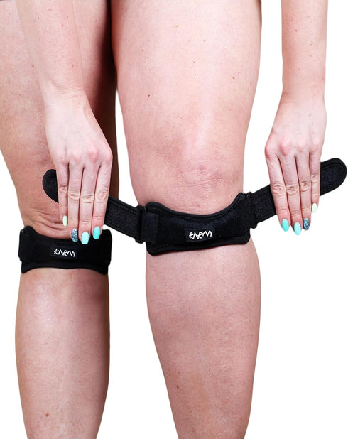KARM Patella Tendon Knee Strap 2 Pack - Knee Joint Pain Relief Support Brace for Running, Osgood Schlatter, Walking, Hiking - Patellar Tendon Stra...