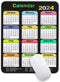 2024 Color Calendar Vertical Mouse Pad, Gaming Calendar Mouse Mat with Custom Design, Square Waterproof Mouse Pad Non-Slip Rubber Base MousePads f...