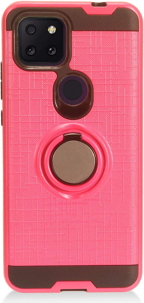 for T-Mobile REVVL 5G (6.53") T790W/T790Z - Phone Case w/Ring Stand - RS2 Hot Pink...