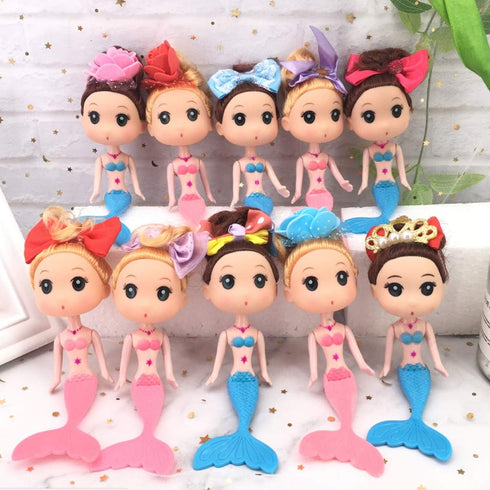 10 Pcs Mermaid Figurines, Mermaid Doll Cake Toppers, Mermaid Figure Collection Playset, Ocean Princess Toy, Birthday Cake Decoration...