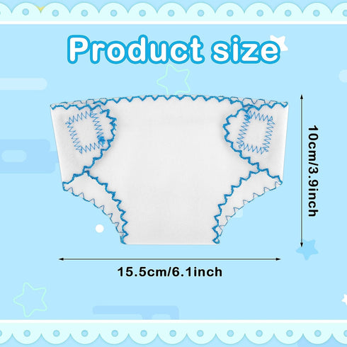 Aster 4 Pcs Baby Doll Diapers Underwear for 12-15 Inch, Reusable Doll Diapers, Baby Doll Accessories Suitable for Infant Dolls Baby Girls(Pink, Pu...