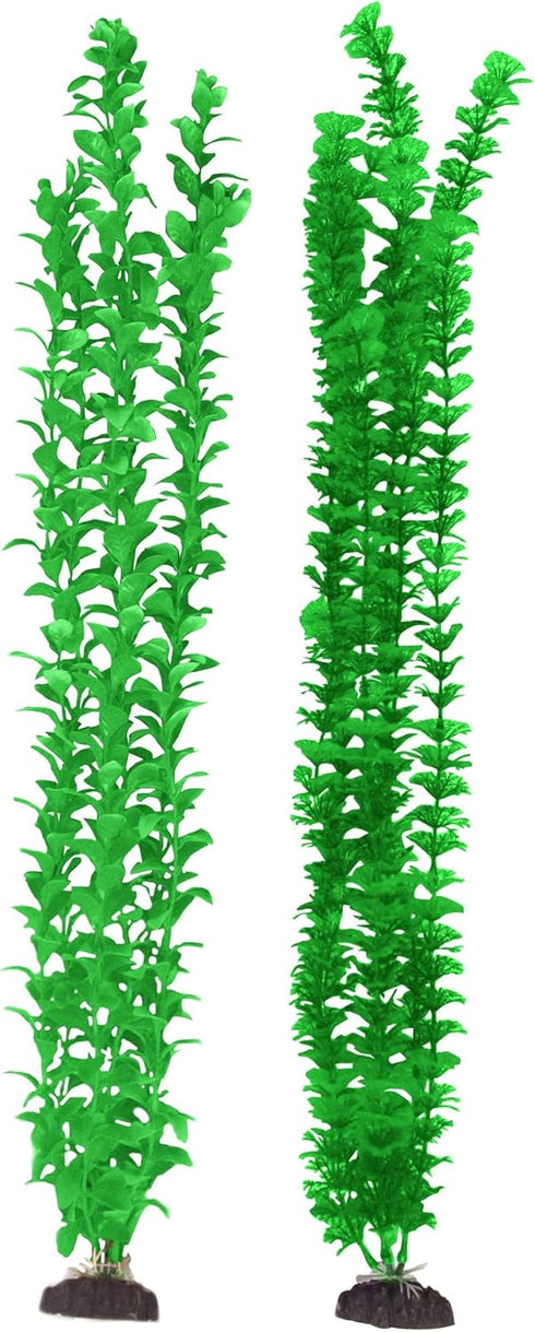Penn-Plax Aqua-Plants Plastic Aquarium 2 Piece Plant Bundle – Realistic Appearance and Gentle Texture – Green – 24” Height...