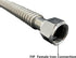EZ-Fluid 12" x 3/4-Inch FIP x 3/4-Inch FIP, Corrugated Flexible Stainless Steel Water Heater Connector Supply Line for Female Iron Water Pipes Fit...