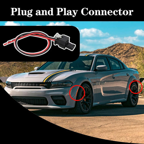 2 Pack Side Marker Pigtail Connector Harness Compatible with Dodge Charger 2015 2016 2017 2018 2019 2020 2021 2022...