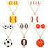 Baseball Necklace Earrings for Women Enamel Softball Earring Studs Soccer Basketball Pendant Necklaces Ball Game Sports Fan Jewelry Set Gifts...