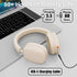 P37 Max Bluetooth Headphones Over The Ear,Beige Headphone Bluetooth with Microphone,80H Playtime,Deep Bass Memory Foam Ear Cups,audífonos inalámbr...