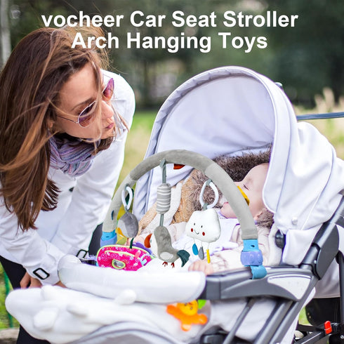 vocheer Travel Arch Stroller Toys, Car Seat Toys for Babies 0-6 Months Infant Crib Accessory & Pram Bouncers, Mobile for Bassinet, Girls/Boys 0-12...