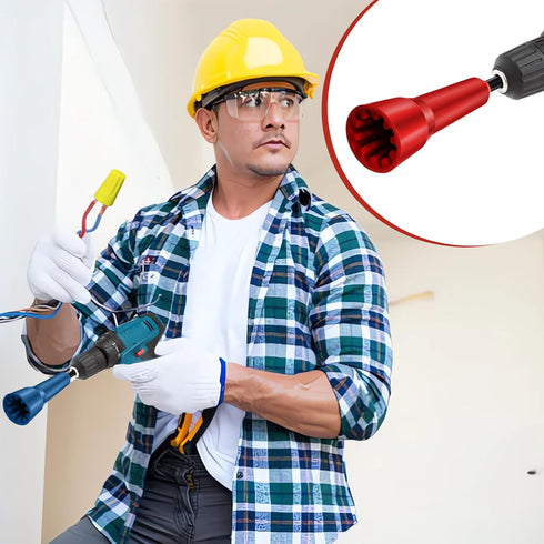2 Pcs Wire Twister Tool for Drill Wire Twist Tool Twisting Spinner for Drill and Wire Connector Driver with 1/4" Wire Nut Twister Electrician Tool...