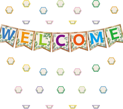 Eucalyptus Welcome Banner Classroom Bulletin Board Decoration Boho Classroom Welcome Sign Decor...