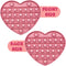 Pink Heart Shaped Pop Bubble Valentines Fidget Toy with Letters and Numbers, Xmas Gift Sensory Toy with Alphabets Kids Birthday Party Classroom Pr...