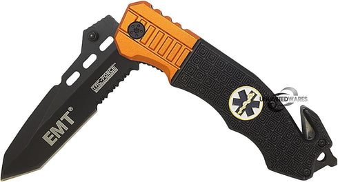 TAC Force 8.5" EMT Rescue Spring Assisted Tactical Pocket Knife Blade Open...