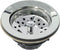 Basket Strainer 4 Inch Kitchen Sink Steel Drain with ABS Base and Removable Strainer Assembly, for American Standard Kitchen Sink with 3-1/2 Inch ...