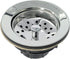 Basket Strainer 4 Inch Kitchen Sink Steel Drain with ABS Base and Removable Strainer Assembly, for American Standard Kitchen Sink with 3-1/2 Inch ...