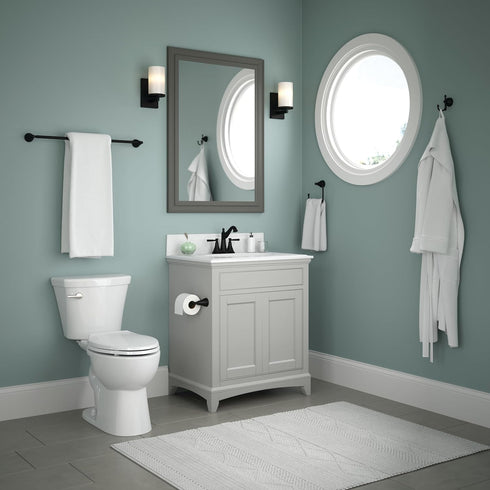 Delta MYN18-MB Mylan 18-in Wall Mount Towel Bar with 6-in Extender Bath Hardware Accessory in Matte Black...