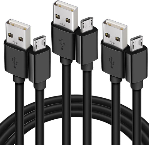MATEIN Micro USB Cable, 10 FT 3 Pack Extra Long Sturdy Android Charger Cable, Fast PS4 Charging Cable Cord for PS4 Controller, Android, Samsung Ga...