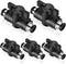 Boltigen 5Pack Pneumatic Push to Connect Ball Valve, 1/4”ODx 1/4“OD Quick Connect Air Control Fittings, 1/4"Air Flow Control Valve, Straight Tube ...