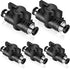 Boltigen 5Pack Pneumatic Push to Connect Ball Valve, 1/4”ODx 1/4“OD Quick Connect Air Control Fittings, 1/4"Air Flow Control Valve, Straight Tube ...