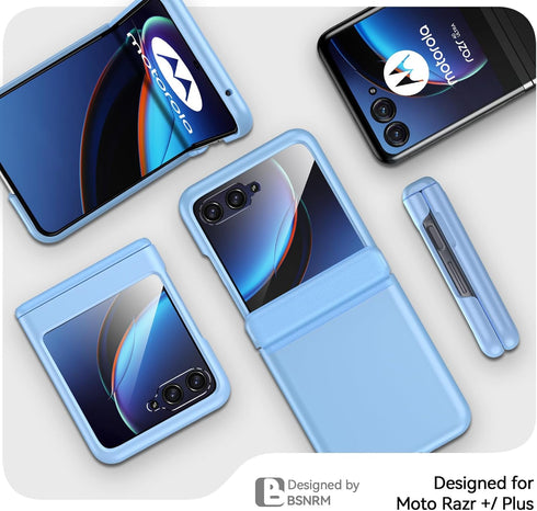 for Motorola Razr Plus Case 2023, Built-in Screen Protector& Magnetic Hinge Protection& Ultra Thin Matte PC Shockproof Phone Cover Smartphone Case...