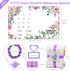 SPOKKI 6 PCS Baby Monthly Milestone Blanket Girl, 60''x40''Fleece Monthly Blanket Newborn with Headband for Photography Background Prop and Mom Nu...