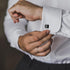 Black Cufflinks Rectangle Matte Solid Color Cuff Links for Men for Wedding Business Groom Best Man...
