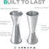 Homestia Jigger for Bartending, Double Cocktail Jigger Japanese Premium 304 Stainless Steel Heavy-Duty Jigger 2 OZ 1 OZ with Measurements Inside f...