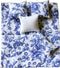 Dollhouse Bedding, 5 Piece Set with Comforter & Pillows, Blanket, Realistic Bedroom Accessories for 6 inch Dolls, 1/12 Scale, Blue Flowers and Whi...
