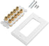 Cable Matters Speaker Wire Wall Plate (Speaker Wall Plate, Banana Plug Wall Plate) for 5 Speakers in White...