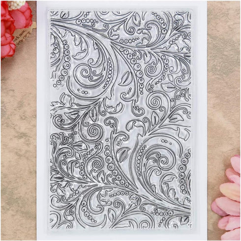Kwan Crafts Leaves Background Clear Stamps for Card Making Decoration and DIY Scrapbooking...
