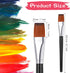 1 Inch Flat Head Paint Brushes Bulk Watercolor Acrylic Paint Brush Synthetic Nylon Hair Paintbrush Artist Painting Brush for Kids Detail Painting ...