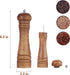 Gulex® Wood Pepper Grinder Pepper Mill,Adjustable Coarseness 8 Inch Wooden Peppermill, Ceramic Grinding Mechanism Salt Mill Refillable (1 pack)...