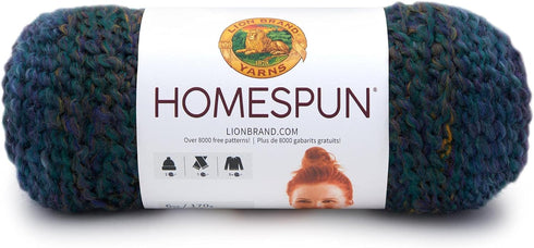 Lion Brand Yarn (1 Skein) Homespun Bulky Yarn, Celestial Stripes, 555 Foot (Pack of 1)......