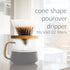 CEREMONY pourover dripper, borosilicate glass pourover dripper + bamboo holder, coffee maker, filter cup, fits V60 02 filter...