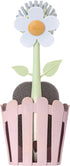 Vigar Florganic 3-Piece Sink Caddy Set, Eco-Friendly Daisy-Shaped Dish Brush, Sponge and Fence-Shaped Holder with Suction Cup, Pink...