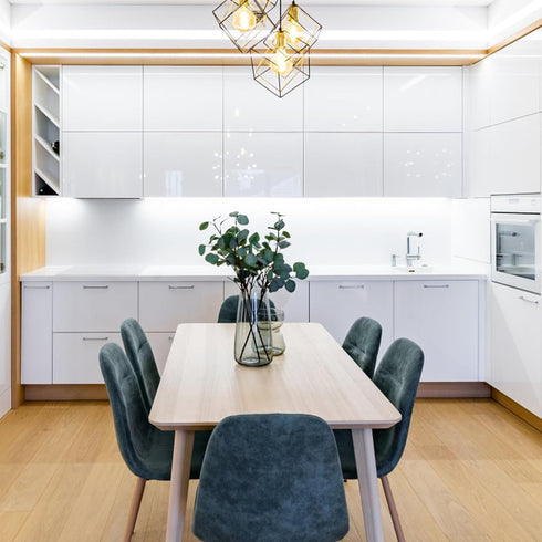 TANONE Glossy White Contact Paper for Countertops, 17.7" X 118" White Peel and Stick Wallpaper for Cabinets, SelfAdhesive Removable Waterproof Vin...