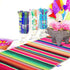 Mexican Table Runner 14 x 84 Inch Mexican Serape Table Runner for Mexican Party Wedding Decorations, Fringe Cotton Table Runner...