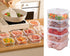 Food Storage Containers with Lids, Plastic Fridge Organizer Clear Bins, 350ml Sealed Food Containers, Reusable Takeaway Kitchen Freezer Storage Bo...